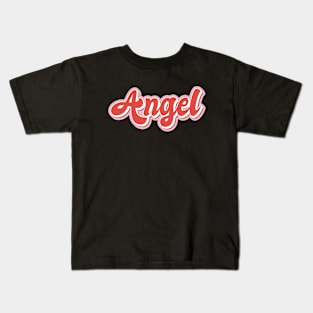 Angel Aesthetic Retro 80s 90s Pin up Groovy Kids T-Shirt